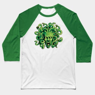 Ancient Greek Mythology Medusa Illustration Baseball T-Shirt